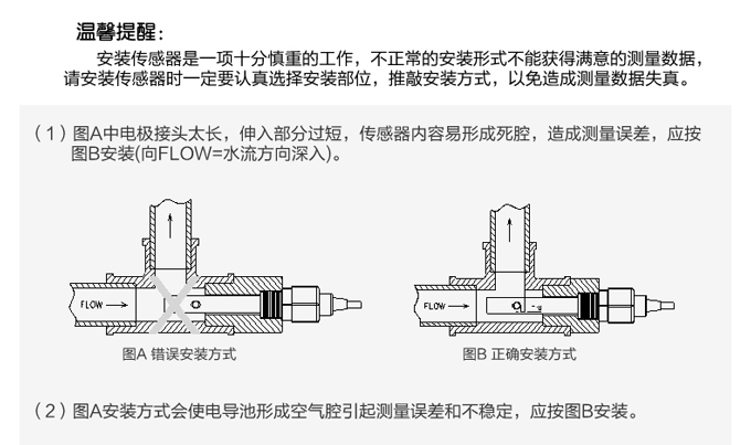 电极安装注意