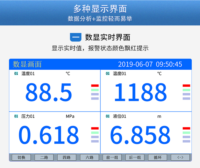 无纸记录仪显示